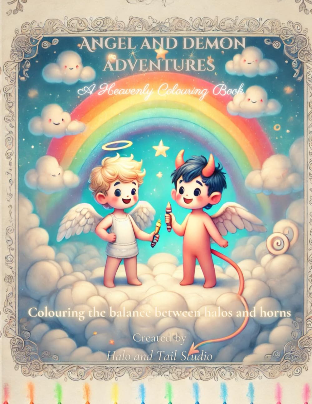 Angel and Demon Adventures: A Heavenly Colouring Journey