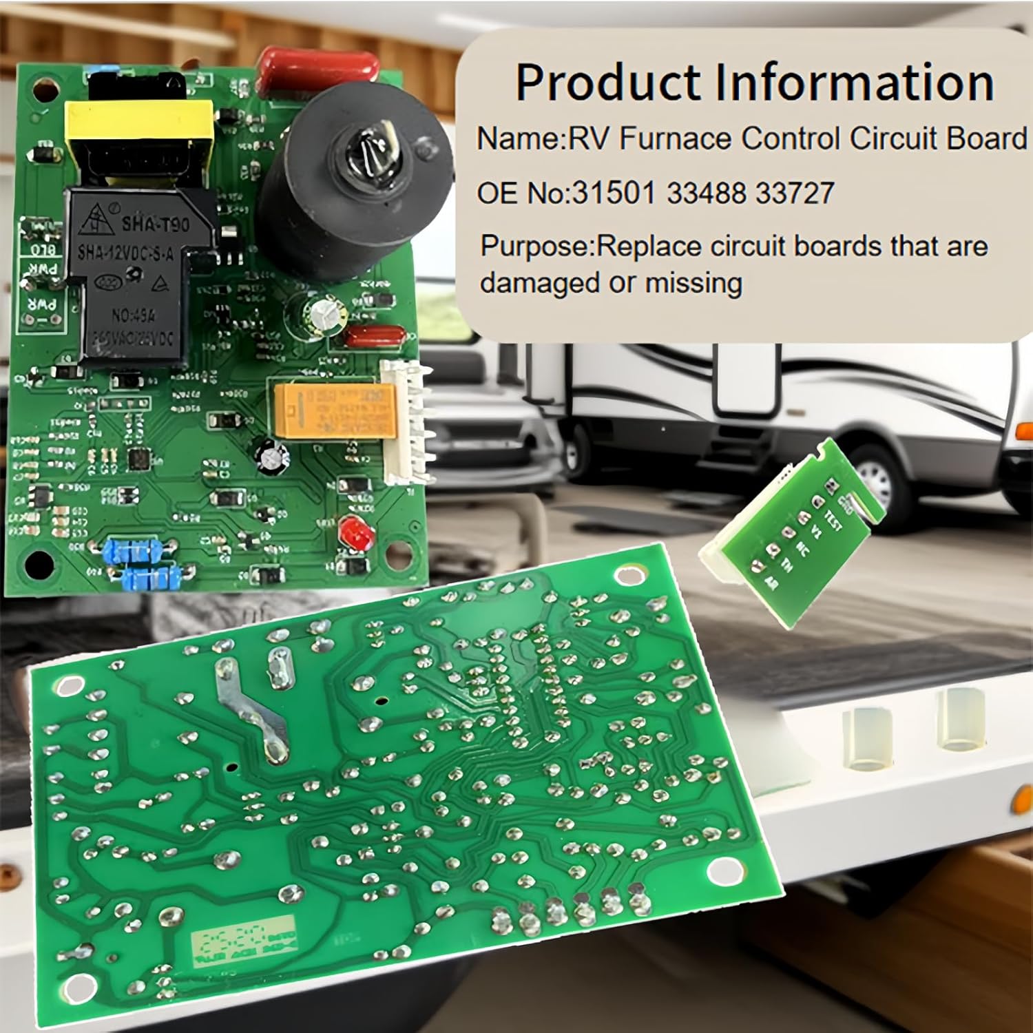 31501 RV Furnace Ignition Control Board Compatiblewith Atwood Printed Circuit PC Control Board Fit 33488,33727,85-IV 16, 85-IV 25,85-IV 20, 85-IV 31, 85-IV 35, Replacement Parts # 33488 33727