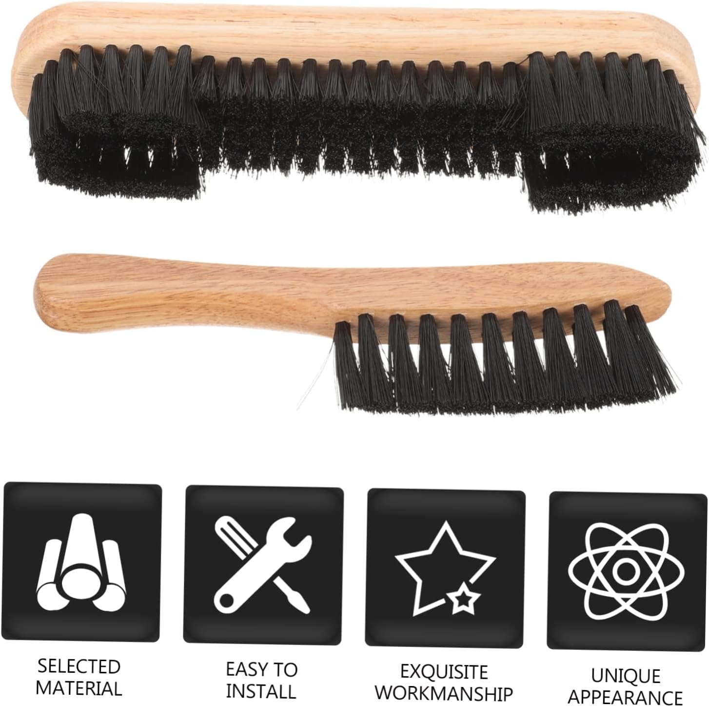 2Pcs Billiard Table Clean Brush Handle Pe Bristle Durable Pool Table Cleaning Tool for Dust Dirt Removal Essential Billiards Accessory for Home Club Use