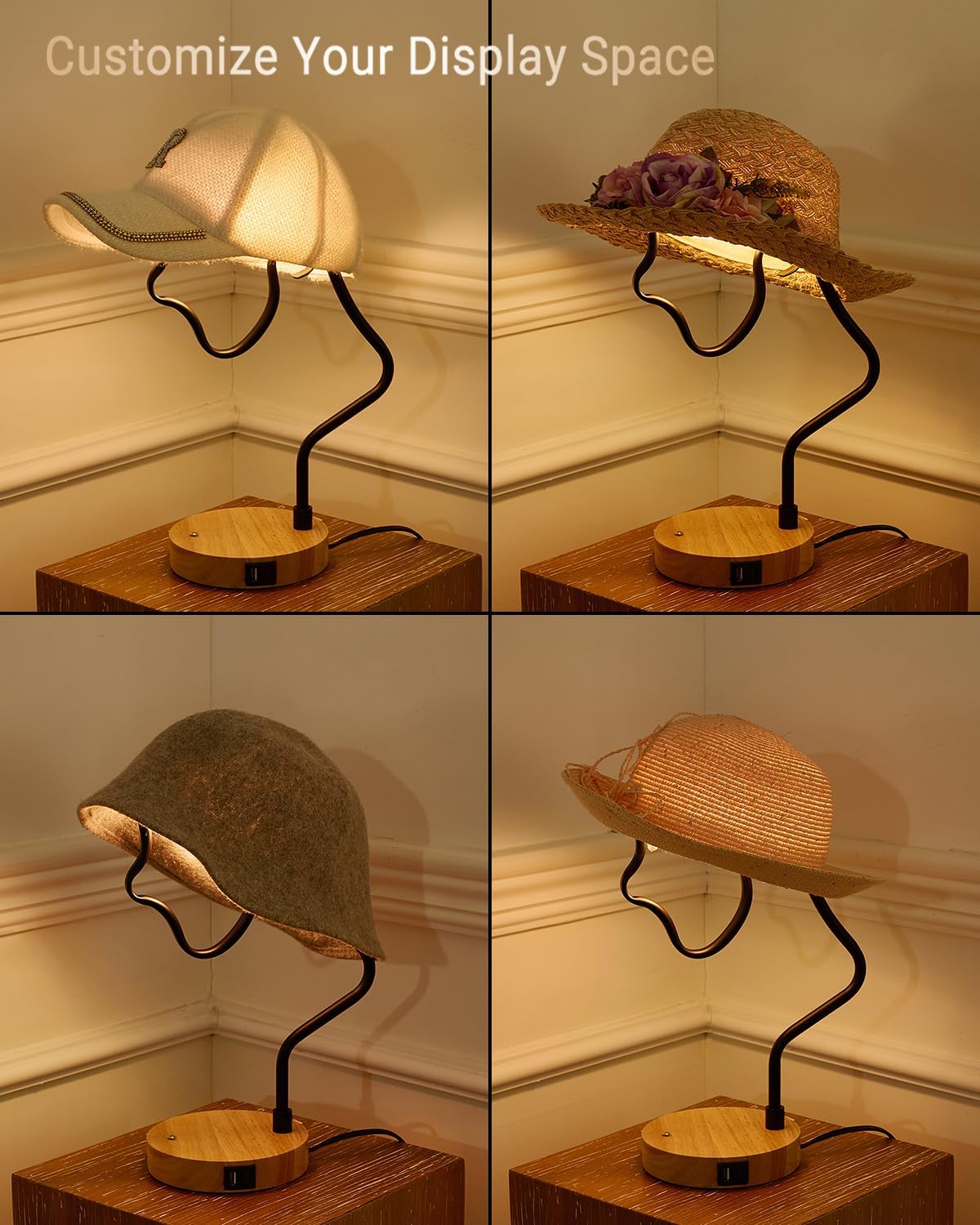 Touch Unique Table Lamp, Creative Cute LED Desk Lamp with USB C+A Ports, 3-Way Dimmable Nightstand Bedside Lamps, for Home Decor & Gifts, Kids Reading, Living Room, Office (Bulb Included)