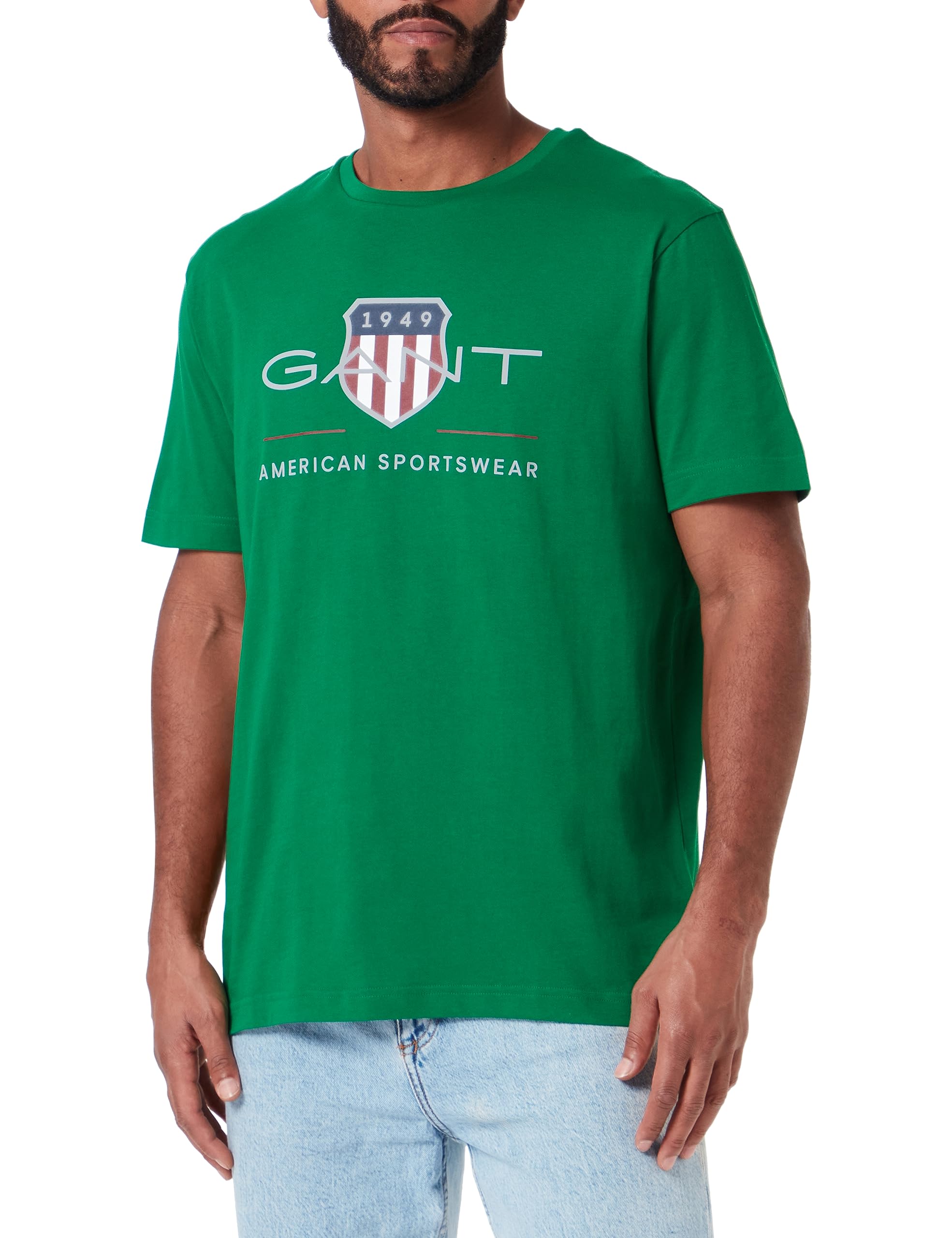 GANT Herren Reg Archive Shield T-shirt T Shirt, Lavish Green, L EU