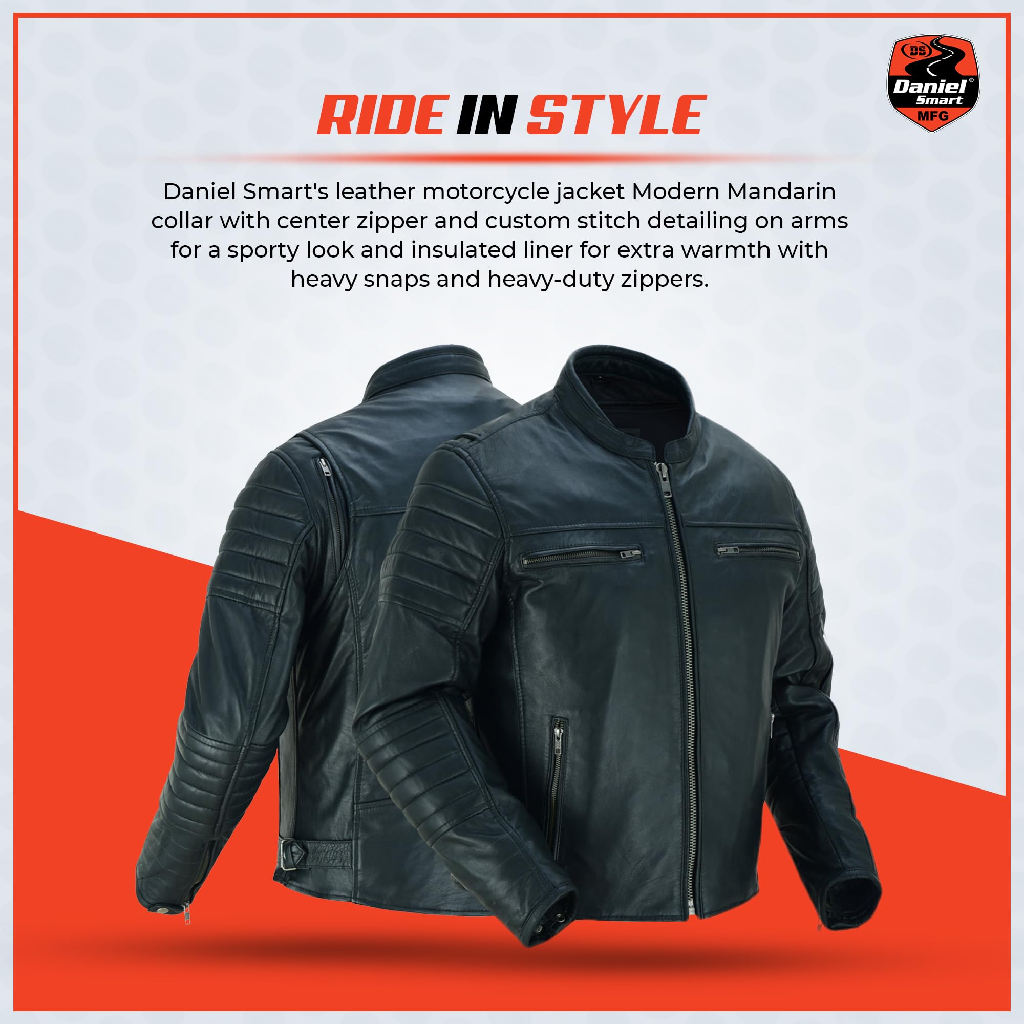 Amazon.com: Daniel Smart Men Motorcycle Leather Jacket Soft