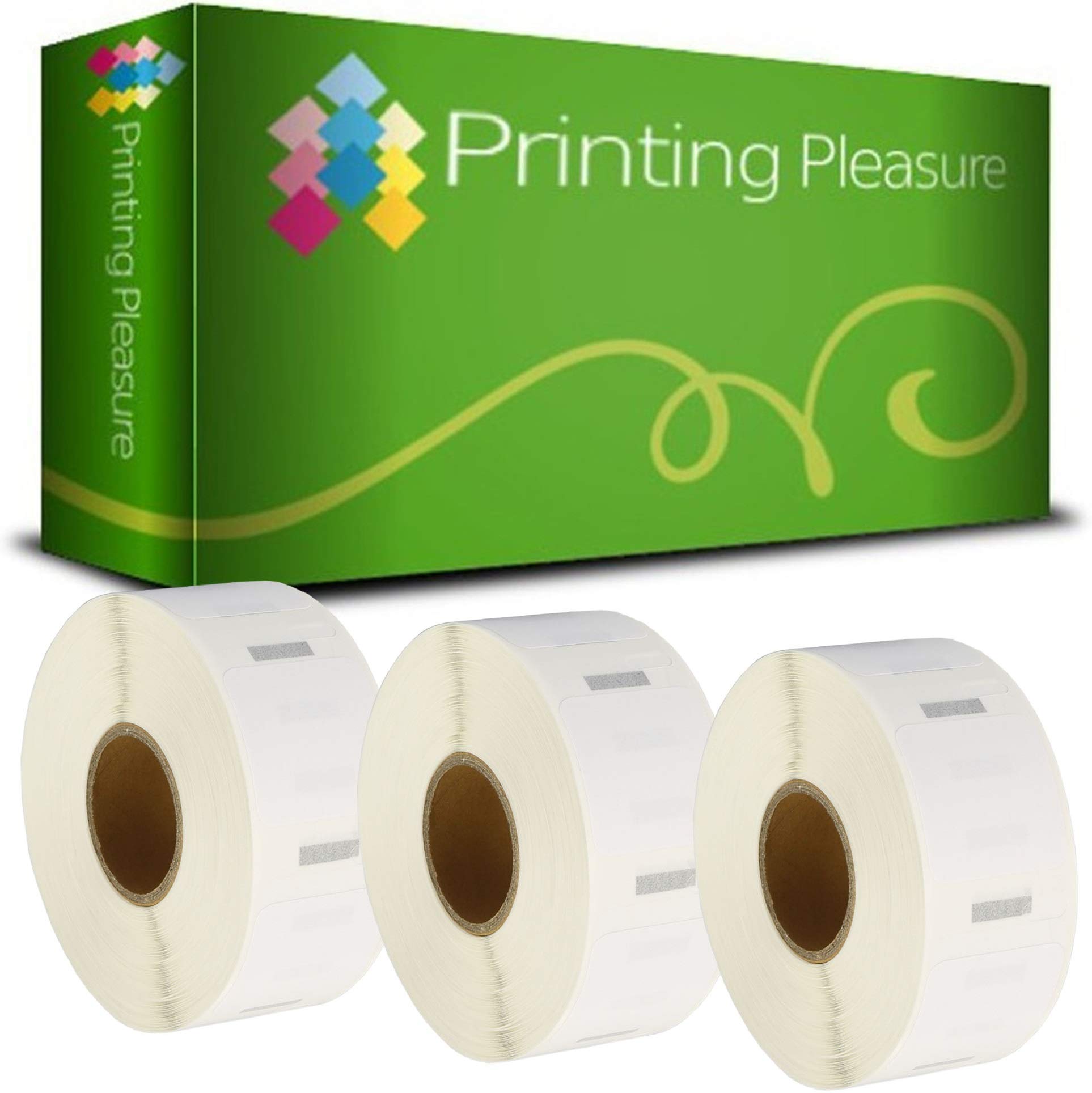 Printing Pleasure 3 x S0929120 Compatible Labels Rolls for LabelWriter Label Printers | 25mm x 25mm | 750 Labels per Roll | Type: Removable โ image 1