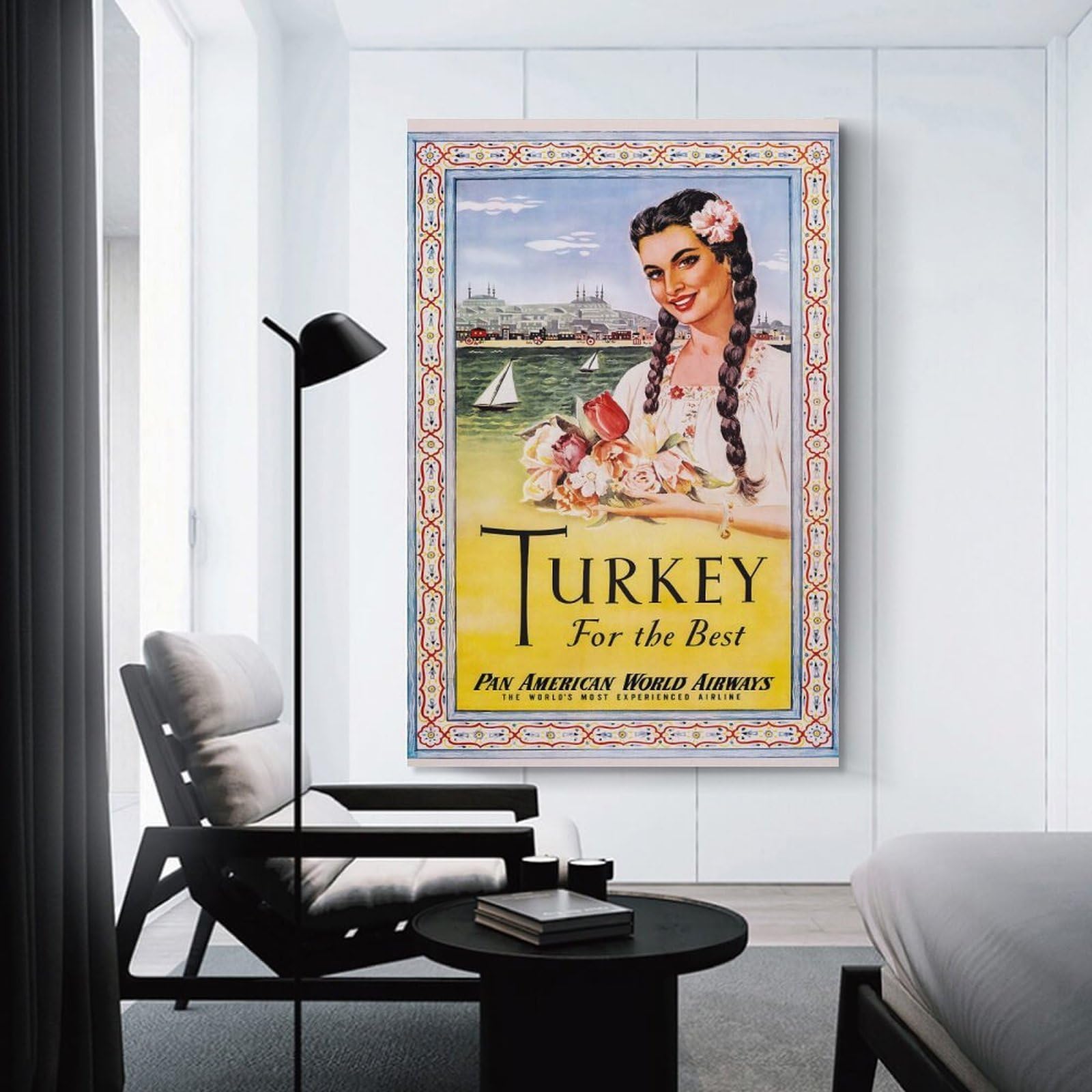 Junmoney Decorative Canvas Print Vintage Turkey Travel (2), 24x36inch(60x90cm), for New Homes, Bedrooms Or Workspaces, A Wall Art Gift for Fresh Interiors