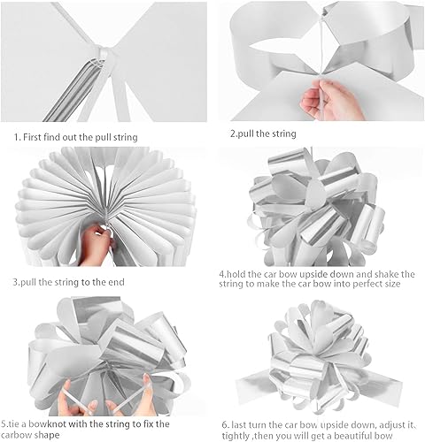 Miniatura 10 de Lazo de feliz cumpleaños para automóvil, lazo grande para envolver regalos, lazo gigante para automóvil, lazo decorativo enorme para fiesta de