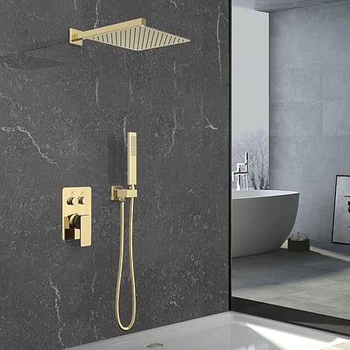 Miniatura 74 de IRIBER - Sistema de ducha de lluvia con cabezal de ducha fijo y de mano de alta presión cepillado níquel,Oro cepillado,Cromado,Oro rosa