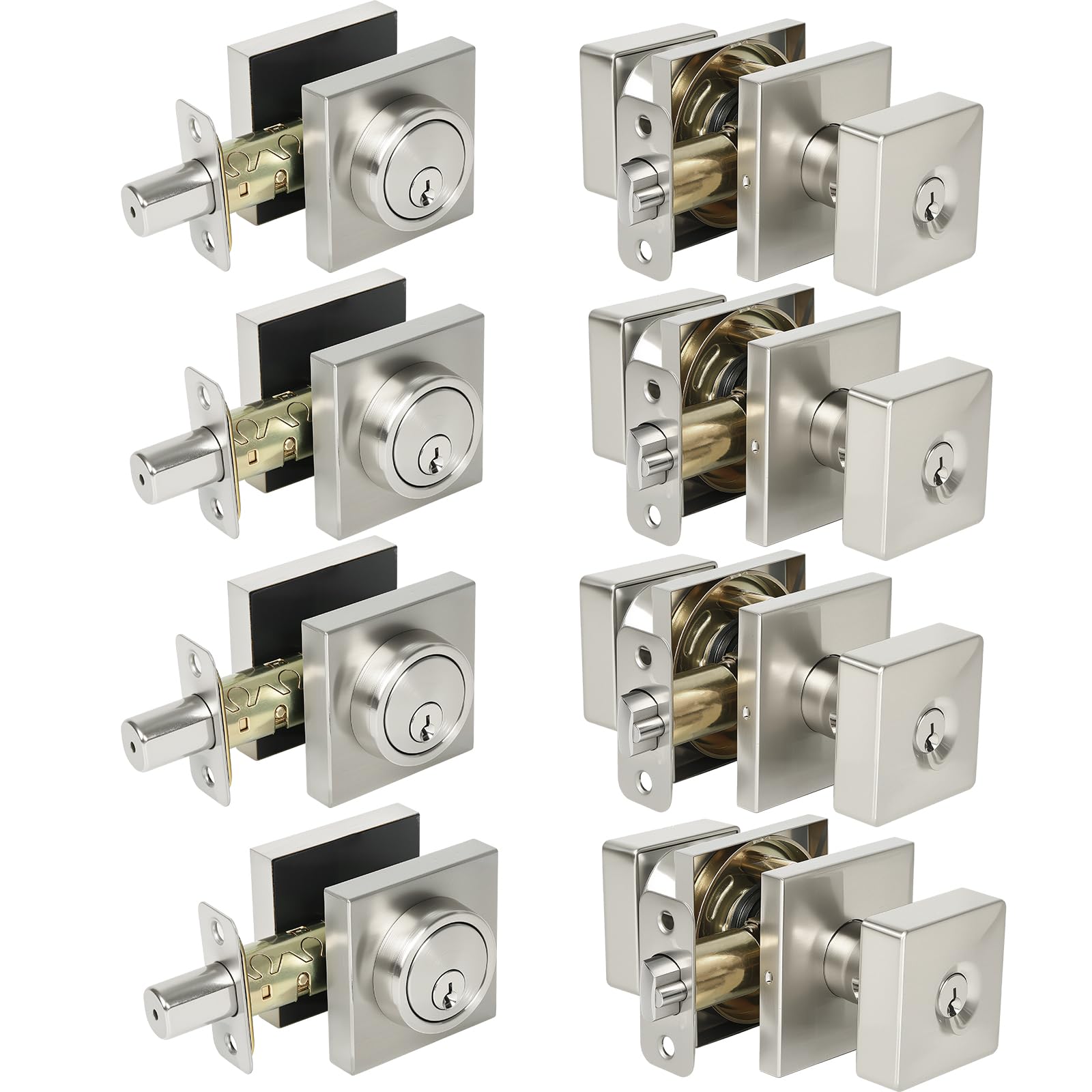 Matte Black Door Knob with Deadbolt Set - Secure Your Entry -10