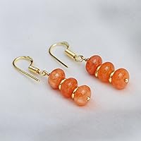 Vista 138 de Gempires Lightweight Beaded Earrings Handmade Gemstone Jewelry Hypoallergenic Gold Plated Dangling Earrings For Women