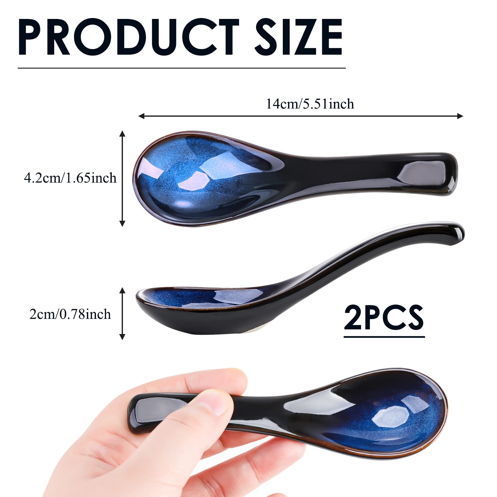 Lepel Retro Chinese Keramische Soeplepels Japanse