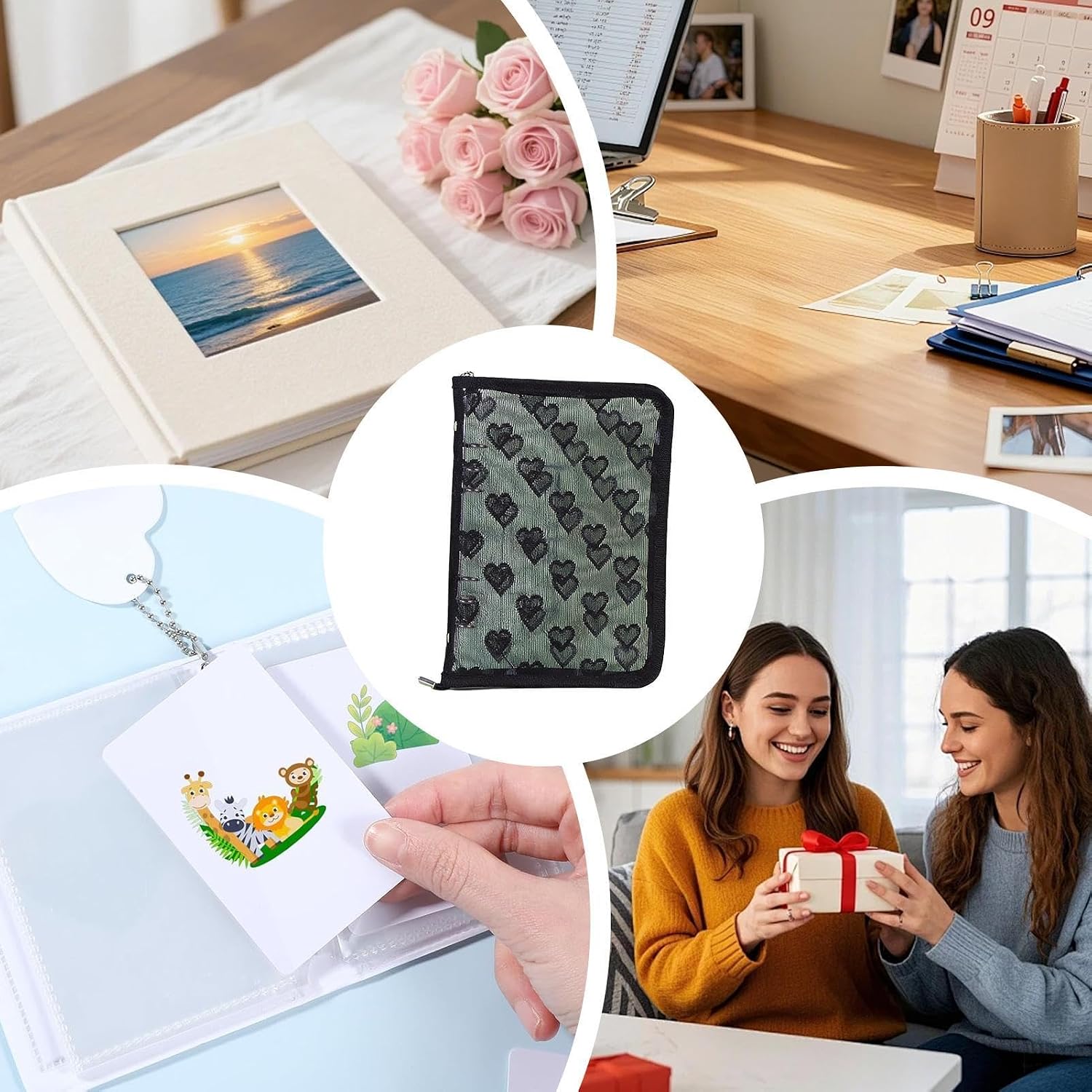 Photocard Book | Collection Organizer Zipper Closure,A5 Photocard Collecting Book | 9.96x7.09 inches for Students Teens Kids Girlfriend School Travel Dorm Classroom