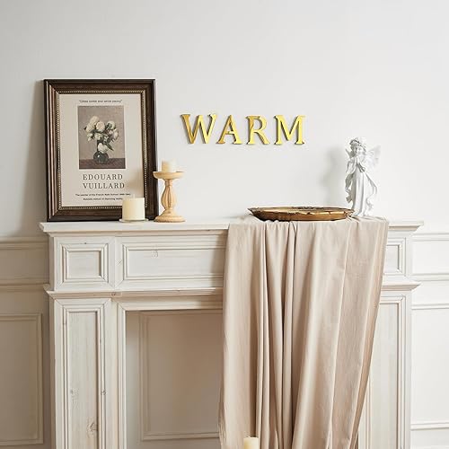 Miniatura 3 de Letrero acrílico dorado de 3.94 pulgadas para decoración de pared del hogar, alfabeto autoadhesivo para manualidades, cumpleaños, decoración de