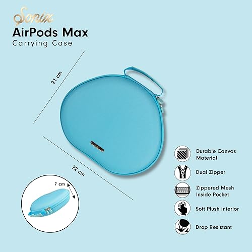 Miniatura 20 de Sonix Funda protectora para auriculares Apple AirPods Max | Estuche de transporte de viaje, bolsa de almacenamiento portátil, compatible con el modo