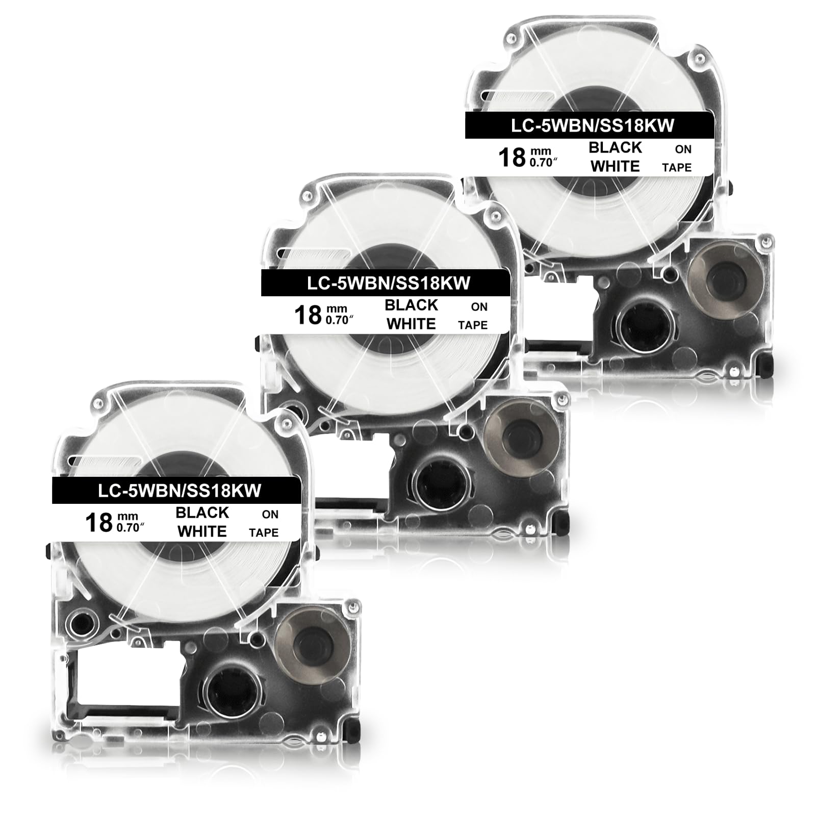 Amazon | テプラ 18mm 白 互換 キングジム テプラ テープ SS18K ラベル