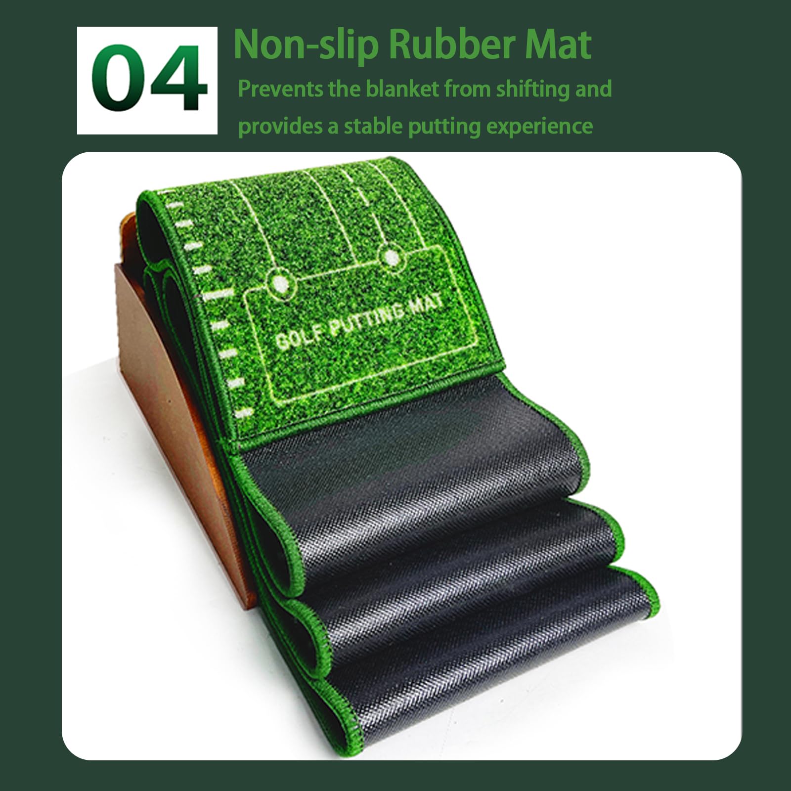 Putting Mat Indoor Golf, Holz Putting Matte, Golf Putting Green Matte, Golf Putting Mats für Männer Spielen Golfspiel zu Hause oder im Büro, Geschenke für Männer
