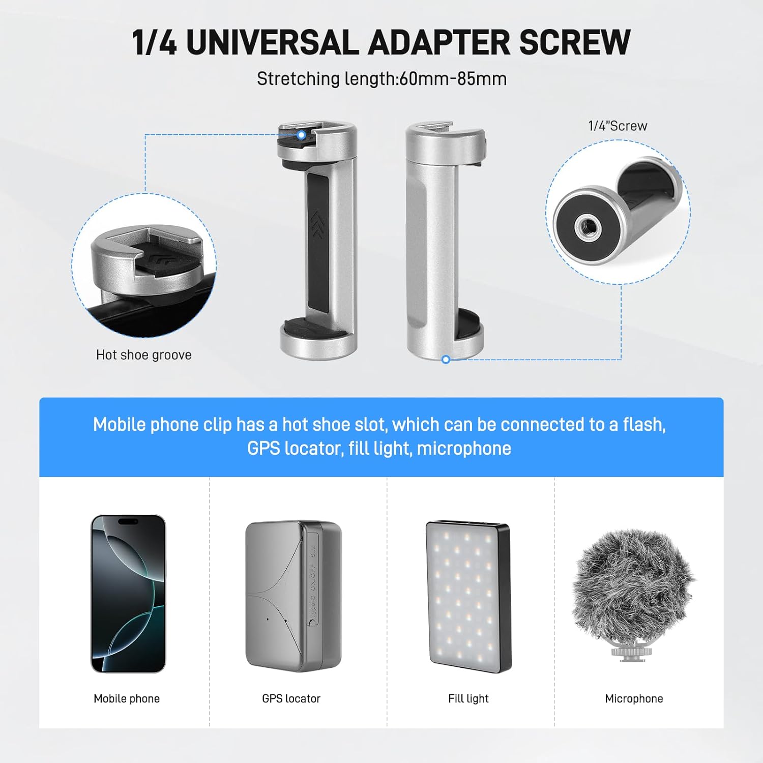 GVM Carbon Fiber Camera Tripod, Tripod for Camera and Phone, Heavy Duty Camera Tripod Stand with 360° Panorama Ball Head Quick Release Plate & Mobile Phone Clip for Max Load 15 LB