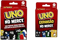Kit U N O No Mercy + U N O No Mercy Expansão, Jogos de Cartas Originais Lacrados, com Mais Regras e Estratégia, para Família e Amigos