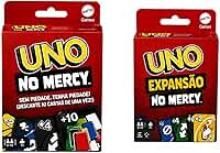 Kit U N O No Mercy + U N O No Mercy Expansão, Jogos de Cartas Originais Lacrados, com Mais Regras e Estratégia, para Família e Amigos