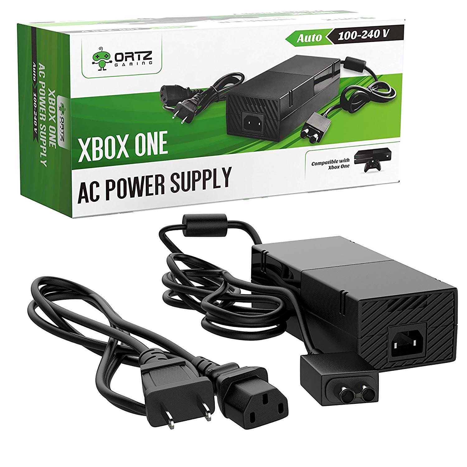 Ortz Xbox One Power Supply ENHANCED QUIET VERSION AC Adapter Cord Best for Charging - Brick Style -