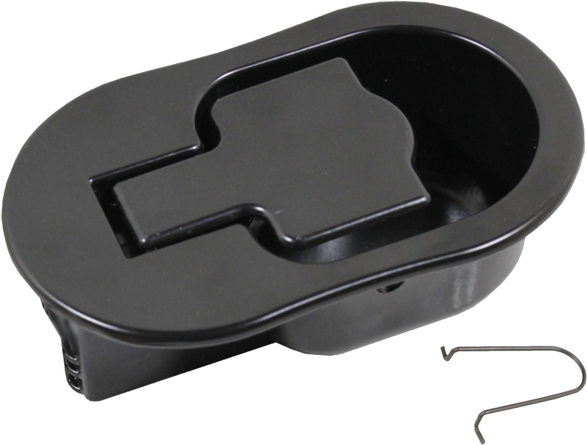 HANDLE COMES WITH CABLE HOOK Sturdy Large Oval Black Solid Aluminum Metal Pull Recliner Handle 4-3/8" by 2-5/8" fits Ashley and Other Manufacturer Brands.