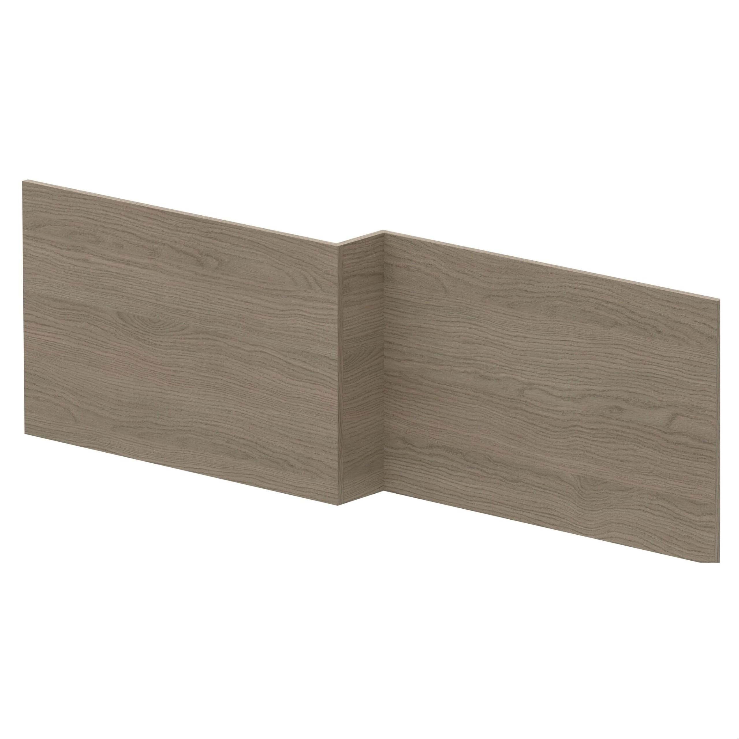 Balterley Wooden Front Bath Panel L Shape 1700mm, Bath Panels, Bathroom Front Panels for Bathtub, Water Resistant Side Panel for L-Shaped Bathroom Baths and Soaking Tubs (Grey Oak)