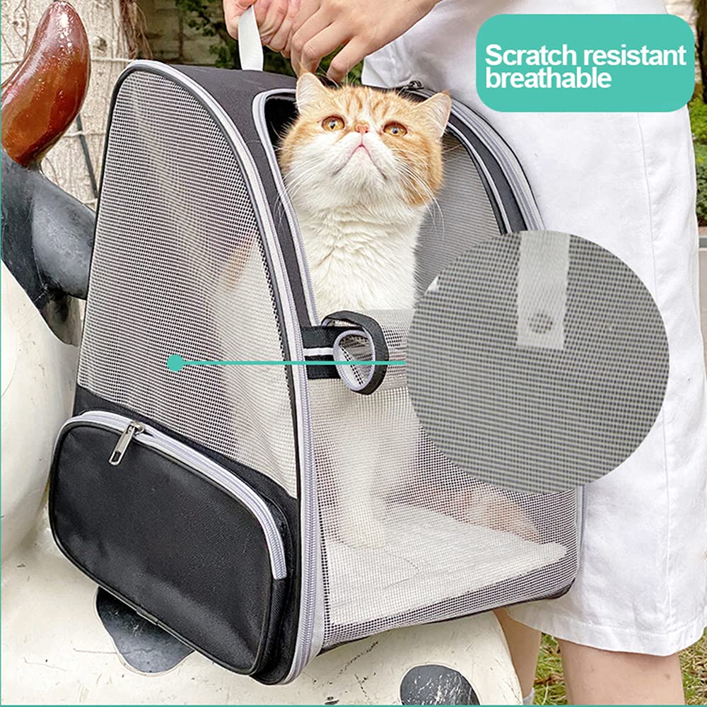 MENG Borsa da Trasporto per Cani Gatti Traspirante Zaino per Animali Domestici Portatile Zaino Trasportino Pieghevole per Viaggio Campeggio, Carico Massimo 10 kg