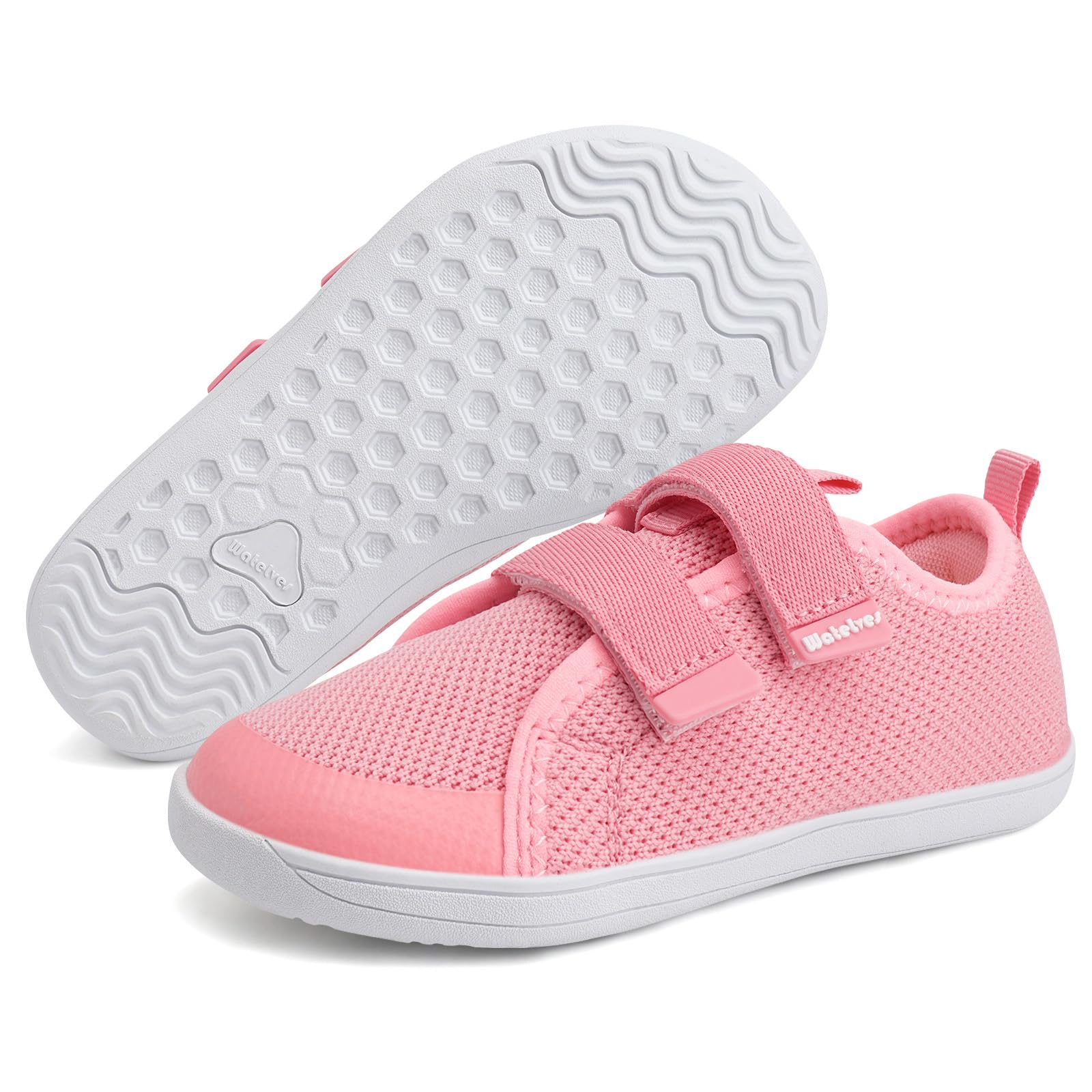 WateLves Toddler Little Kids Wide Barefoot Shoes The First Walking Shoes Girls Boys Breathable Zero Drop Minimalist Sneakers with Wide Toe Box Natural to Grow