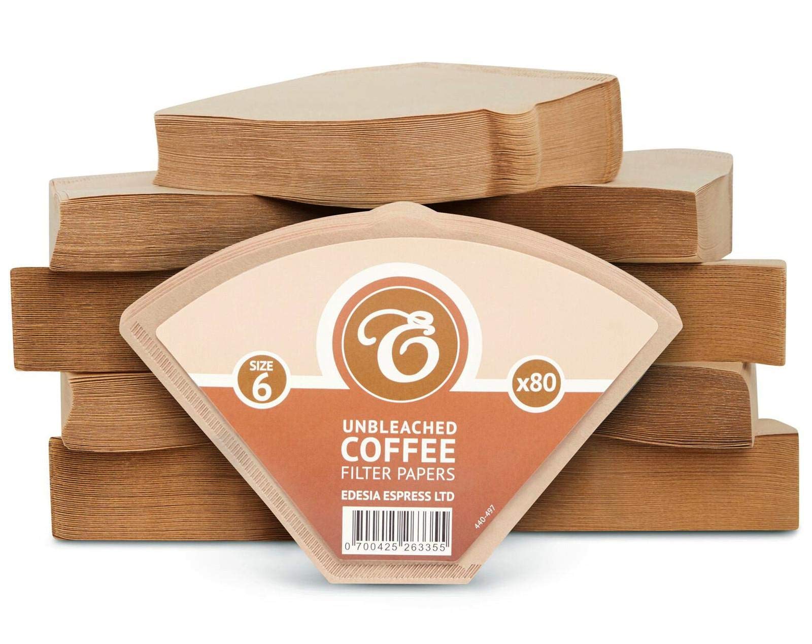 EDESIA ESPRESS - Kaffeefilterpapier - ungebleicht - Größe 6-800 Stück