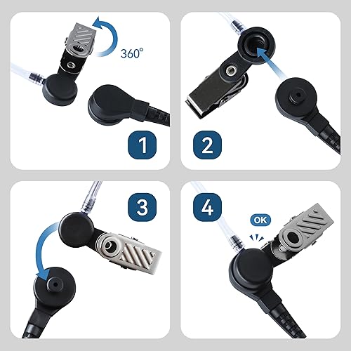 Miniatura 4 de DLECNFUN Tubo acústico de repuesto para auriculares de radio bidireccional o kit de vigilancia (2 piezas)