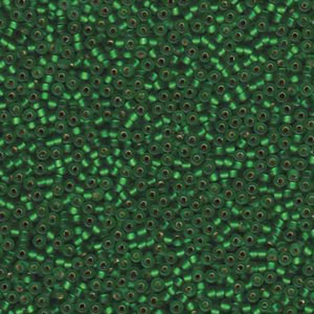 Silver Lined Green Matte Miyuki 11/0 rocailles glass seed beads 24 grams
