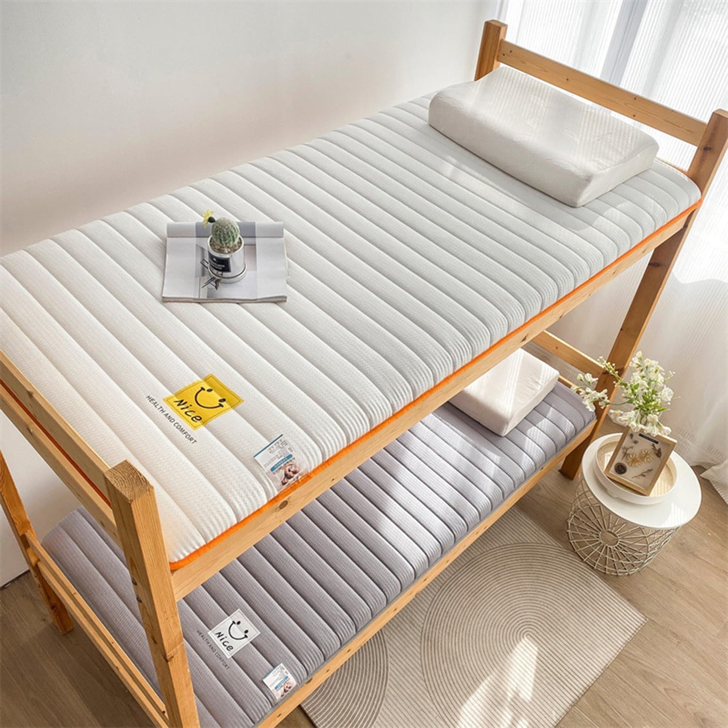 Matelas Futon Japonais, 2 Place Matelas Pliable Épais Et Portable, Lit D'appoint pour Dortoir, Camping Et Voiture,Tatami Pliable, Tapis De Couchage pour Sol, Invités, Salon