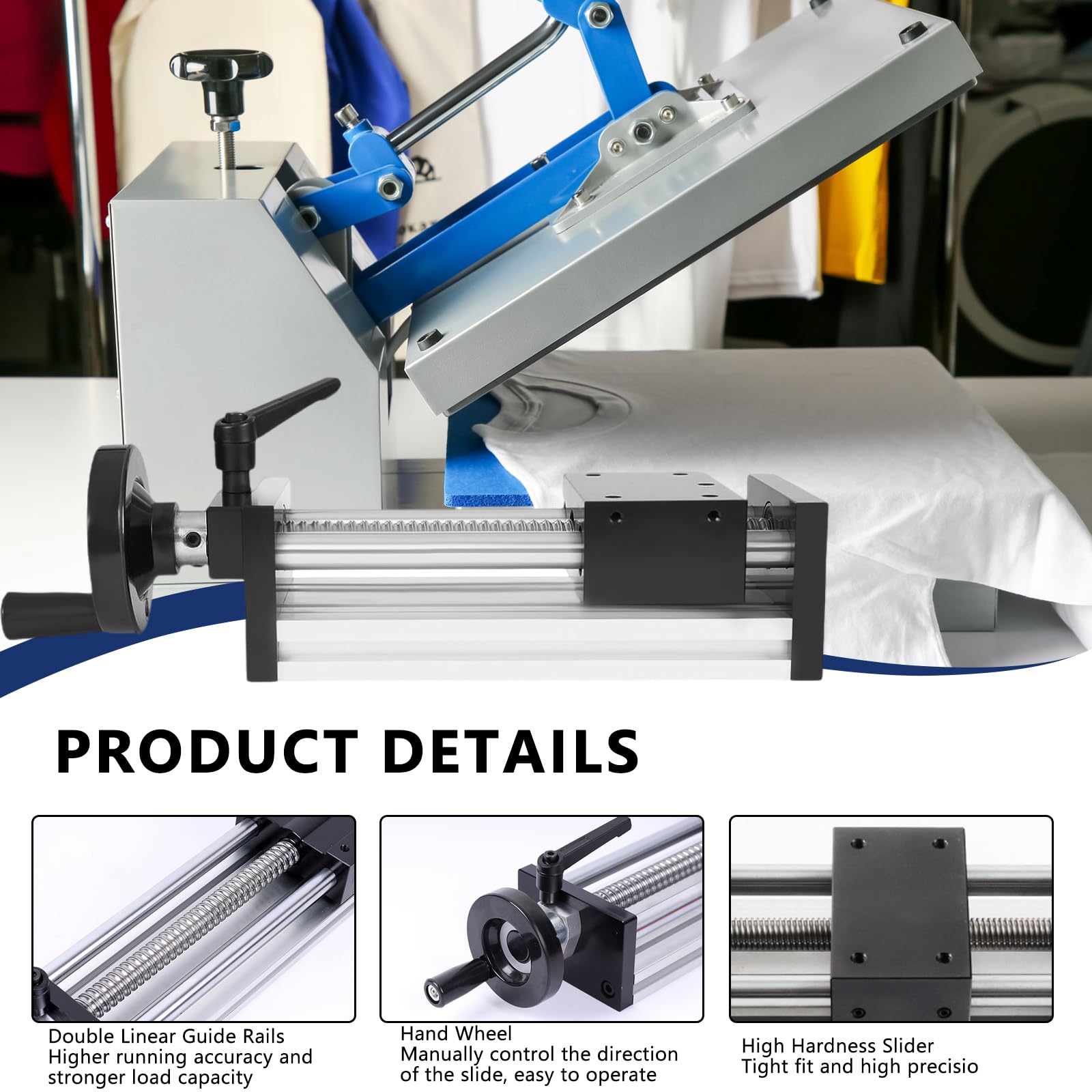 Schuif Lineair Podium, Lineaire Schuiftafel 200 Mm Slag Sterke Laadcapaciteit Handmatige Bediening M5 Beweegbare Moer met Handwiel voor Industriële Werktuigmachine
