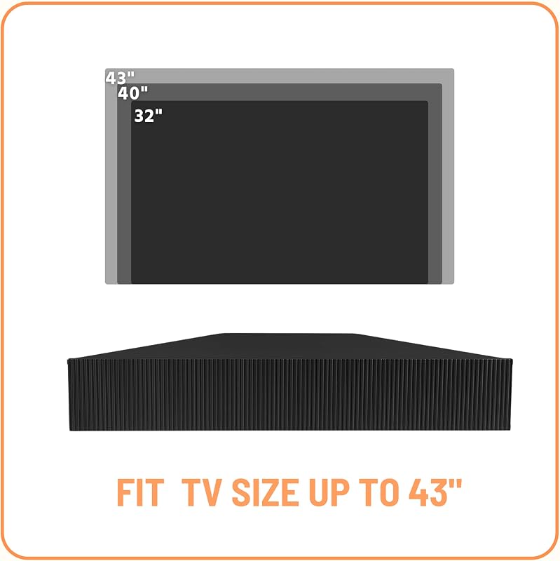 24/7 Shop at Home French 47 inch Modern Floating TV Console Table with 3D Wavy Panel Door, Wood Entertainment Center with Storage Space, Wall Corner Shelf for Living Room, Bedroom, Office, Black Pure image 6