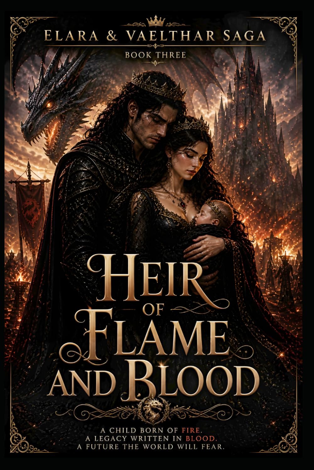 Heir of Flame and Blood, Book 3: An Epic Romantasy of Dragons, Forbidden Bloodlines, War, Destiny, and Fireborn Heirs (The Elara & Vaelthar Saga Series)