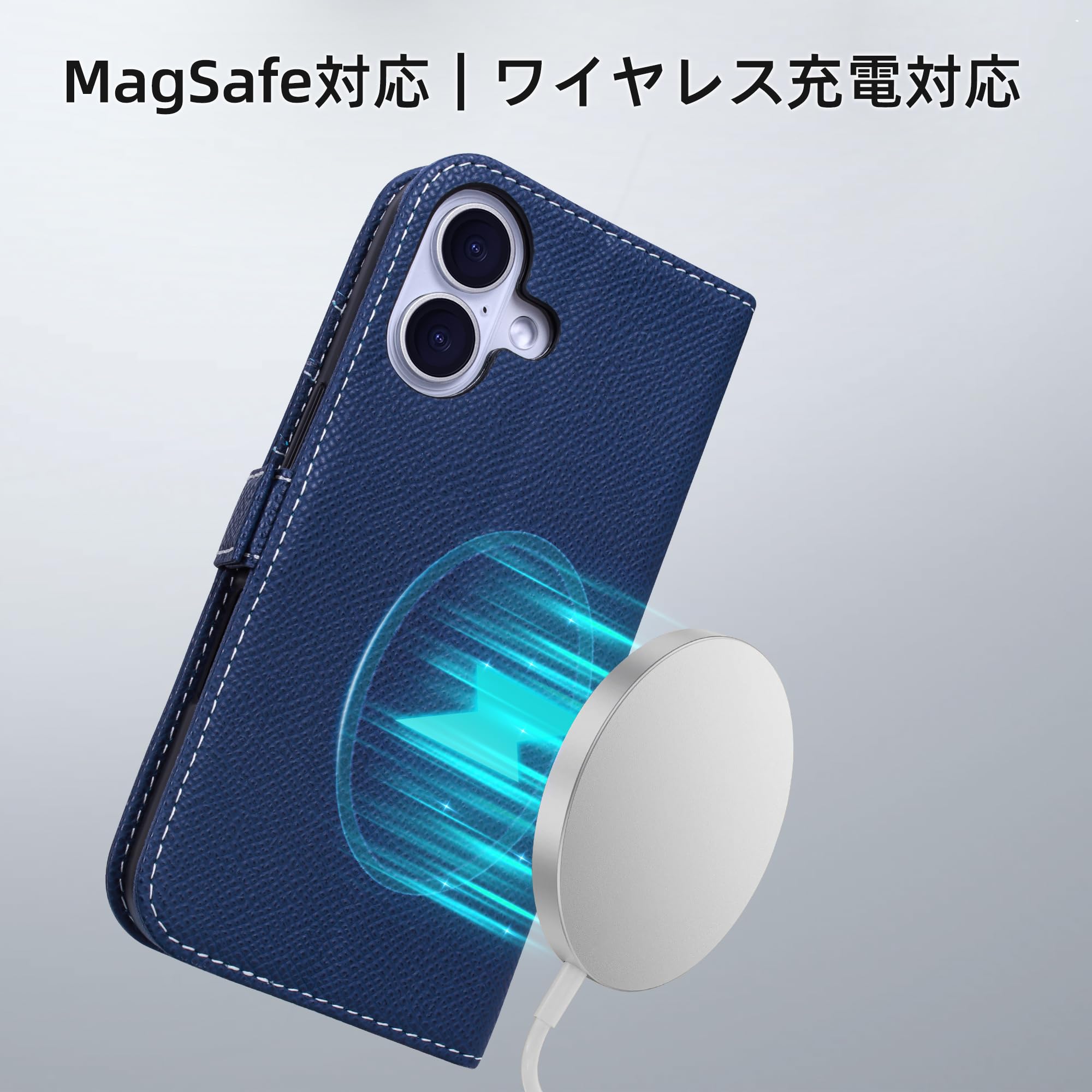 Amazon.co.jp: VISOUL iPhone16 対応ケース 手帳型 本革