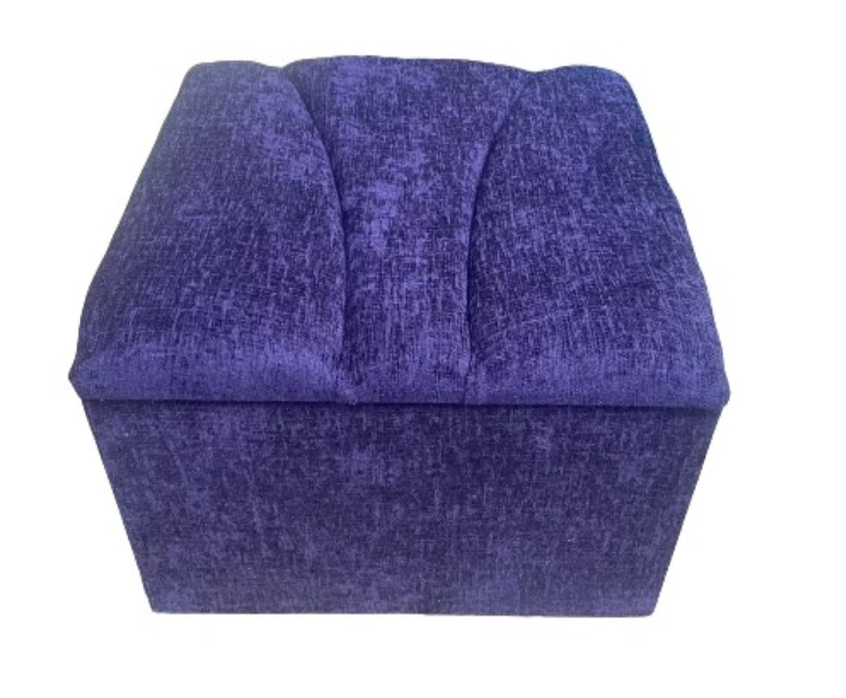 luxisleepltd Chenille Ottoman Storage Box – Black, Large 65x65x35cm – Seat, Stool & Toy Storage