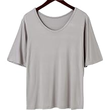 Short Sleeve T Shirts for Women Casual Tee Basic Crew Neck Loose Tops Blouses Grey