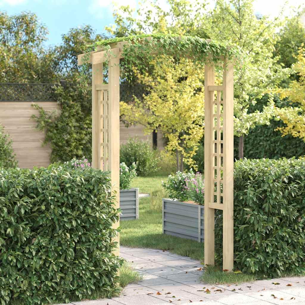 vidaXL Gartenbogen aus Kiefernholz, 150x60x210 cm, wetterfest, Rankhilfe für Kletterpflanzen, Holzpergola für Garten, Terrasse oder Hinterhof