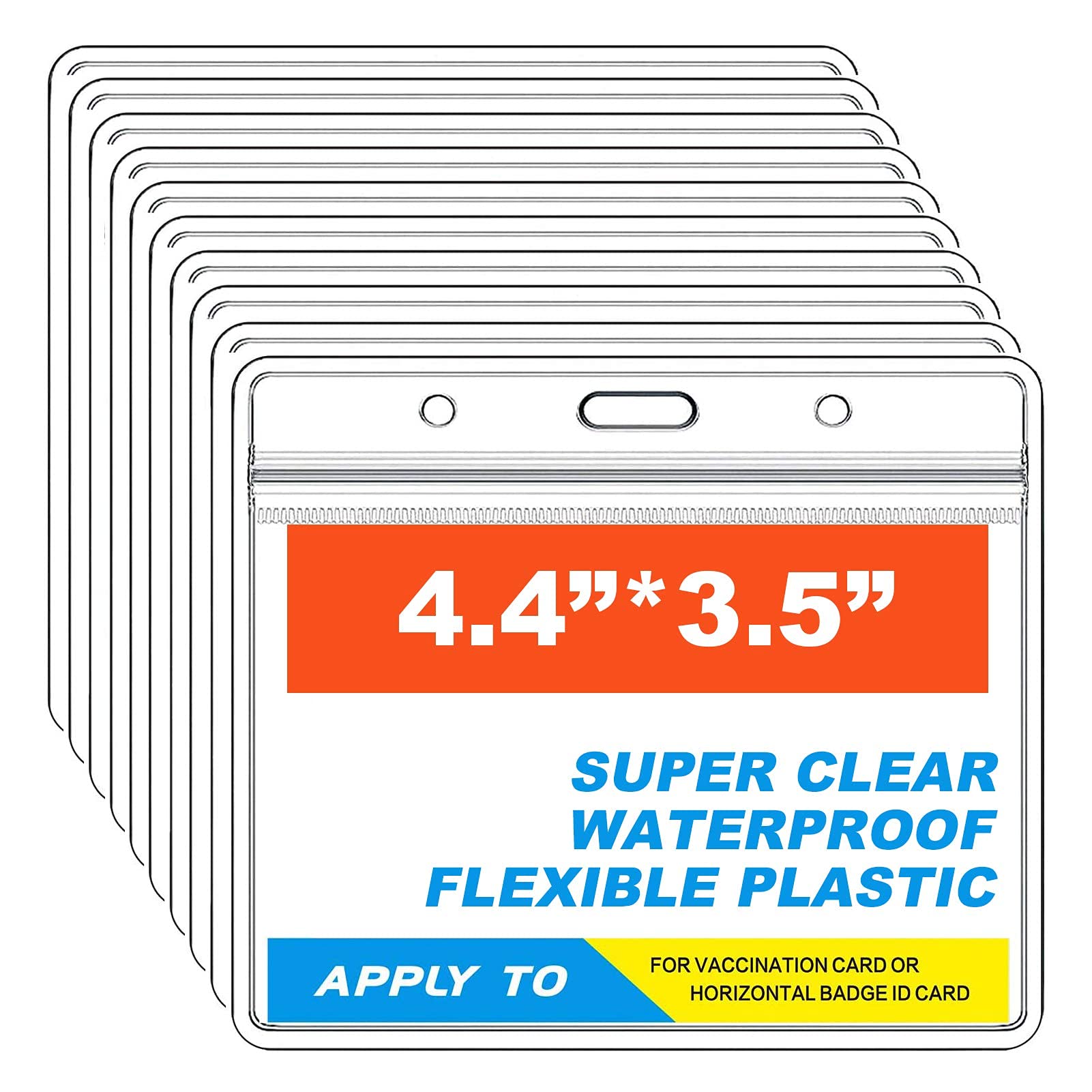 Clear PVC Vaccine Card Sleeve Set Of 5 Clear S - Waterproof PVC Sleeve With  Lanyard Hole, 3x4 Inch Vaccine Card Holder