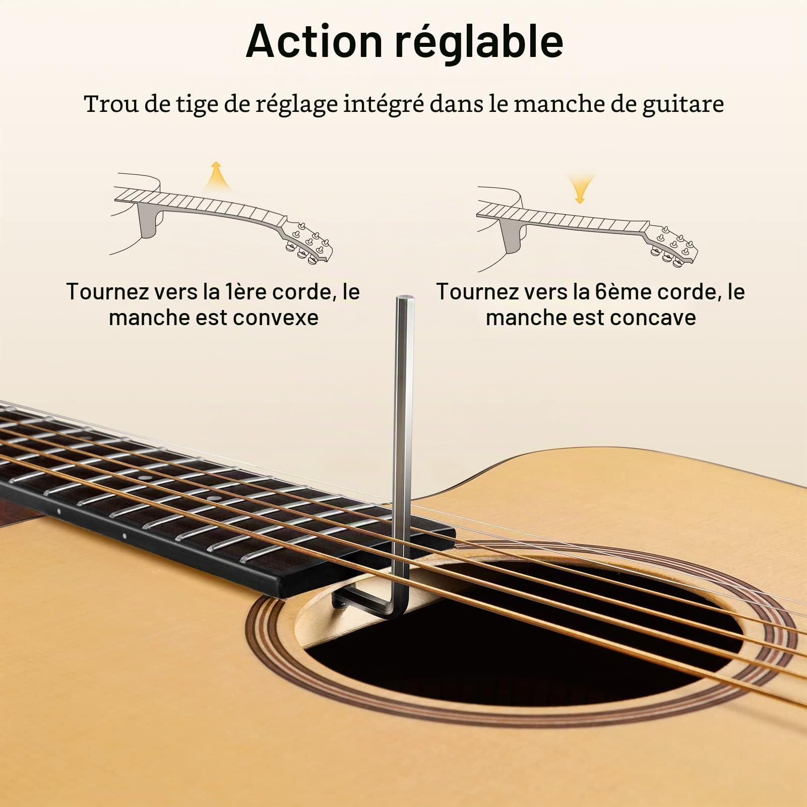 Donner Guitare Acoustique 4/4 Adulte Guitare Folk 41 Pouces Full Size Dreadnought pour Enfants Débutant((DAG-1C)