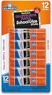 Elmer's® Disappearing Klebestifte, 6 g, Violett, 12 Stück