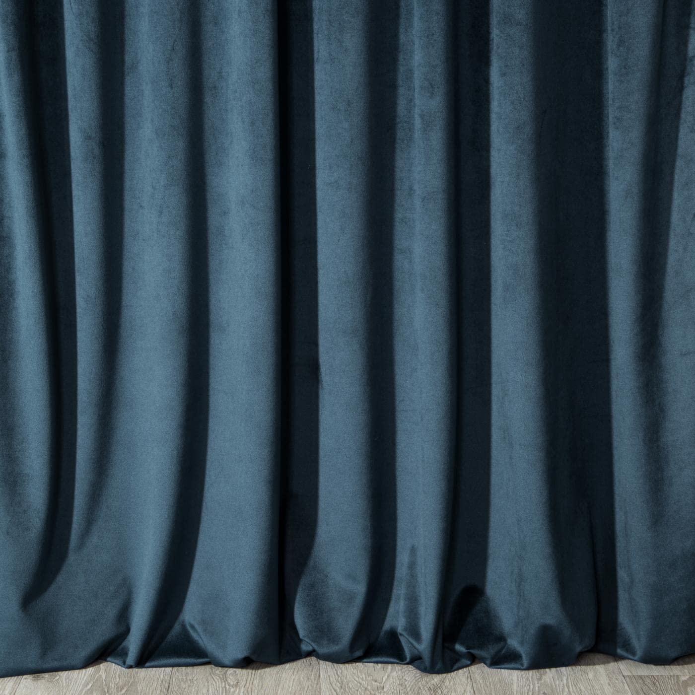 Eurofirany PIERRE Tenda in Velluto con Fettuccia Arricciatenda - 1 Pz. Tenda Termica Isolante in Velluto, Opaca, Oscurante, Per cameretta, Soggiorno, 140x300 cm, Blu Scuro