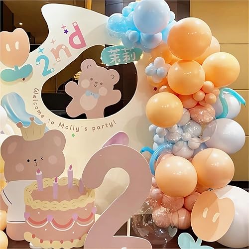 Miniatura 5 de 130 globos naranja pastel de diferentes tamaños de 18, 12, 10, 5 pulgadas para arco de guirnalda de globos, globos de látex naranja pastel para