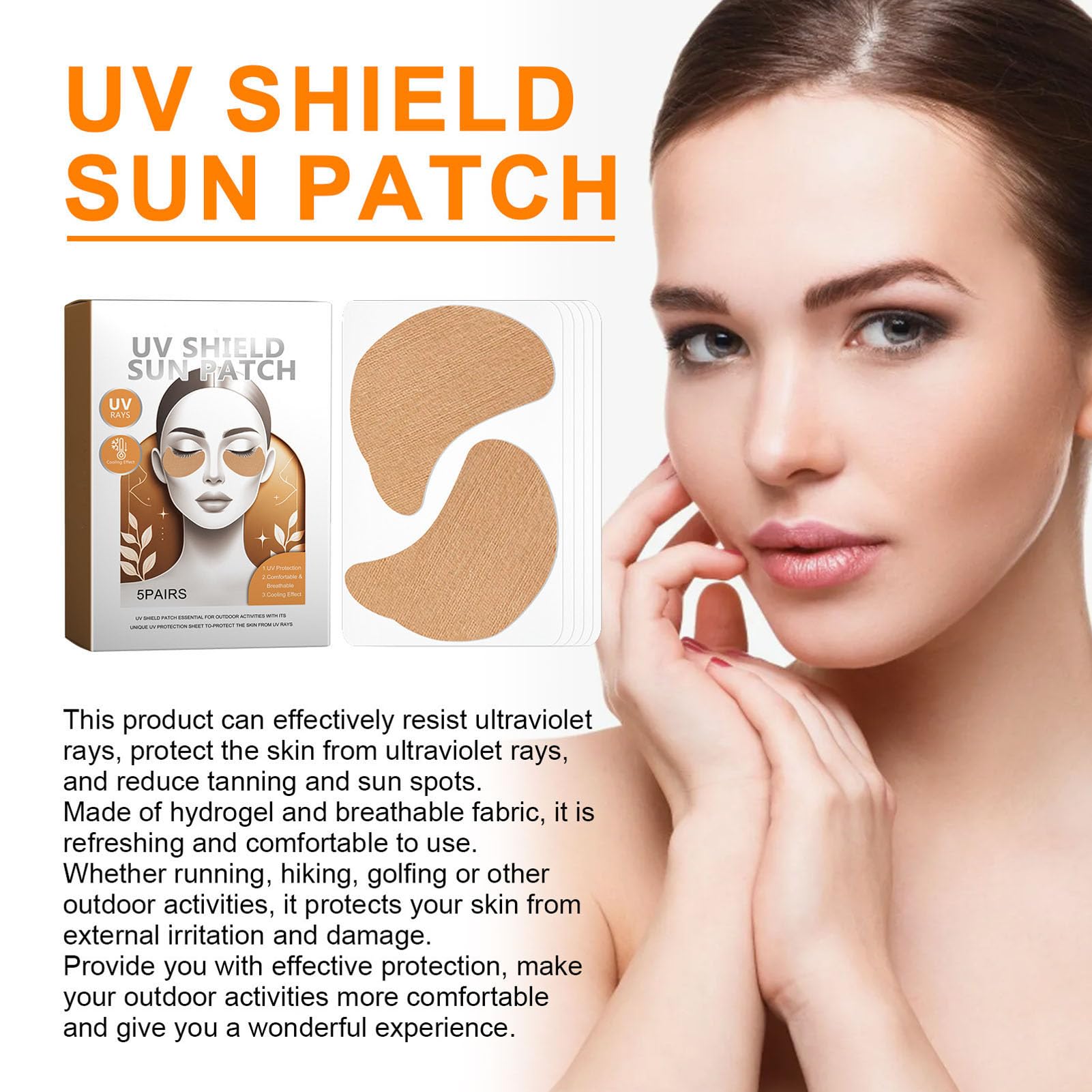 15 Pcs Sun Under Eye Patch, Patches for Sun UV Facial Patches for Running Hiking Fishing, Default - Image 4