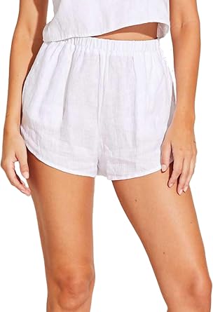Vitamin A Womens Swimwear Swimwear Tallows Linen Short Swimsuit Cover Up