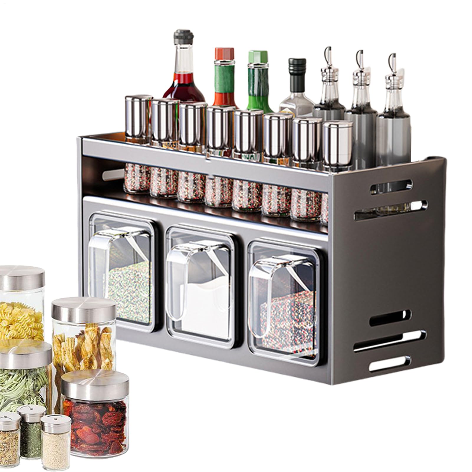 Organizador de especias de cocina, estante de temporada, soporte para