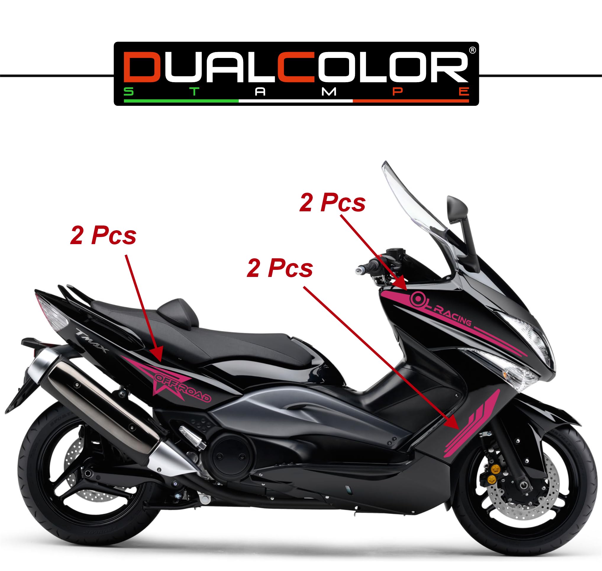 Adesivi 3D Effetto Carbonio Per TMAX 500 2008-2011 - Palpebre Fari Resin Bike