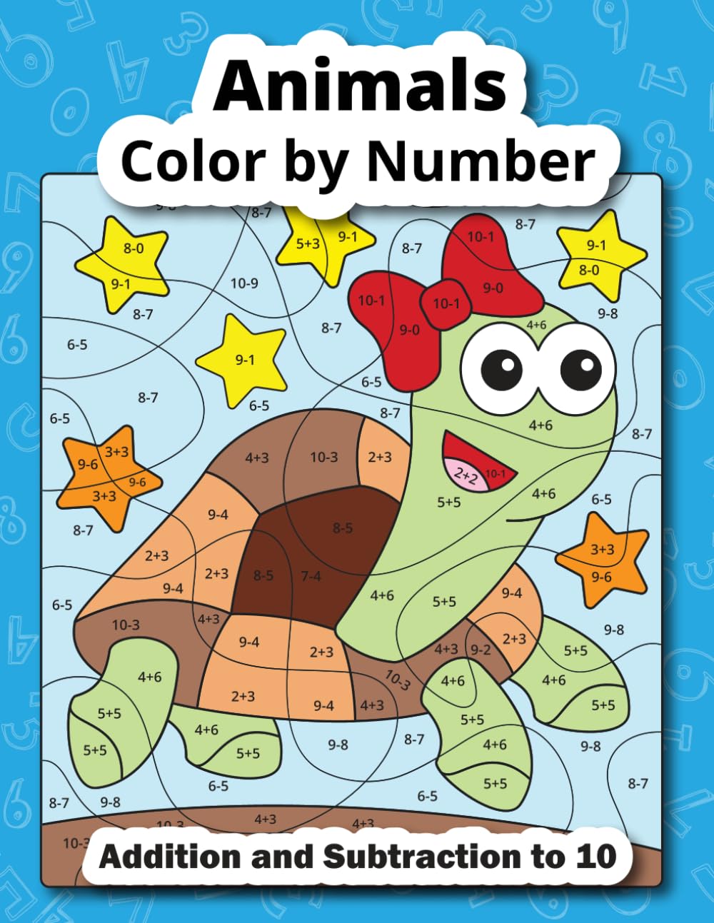 Color by Number Addition and subtraction to 10: Math Coloring Book