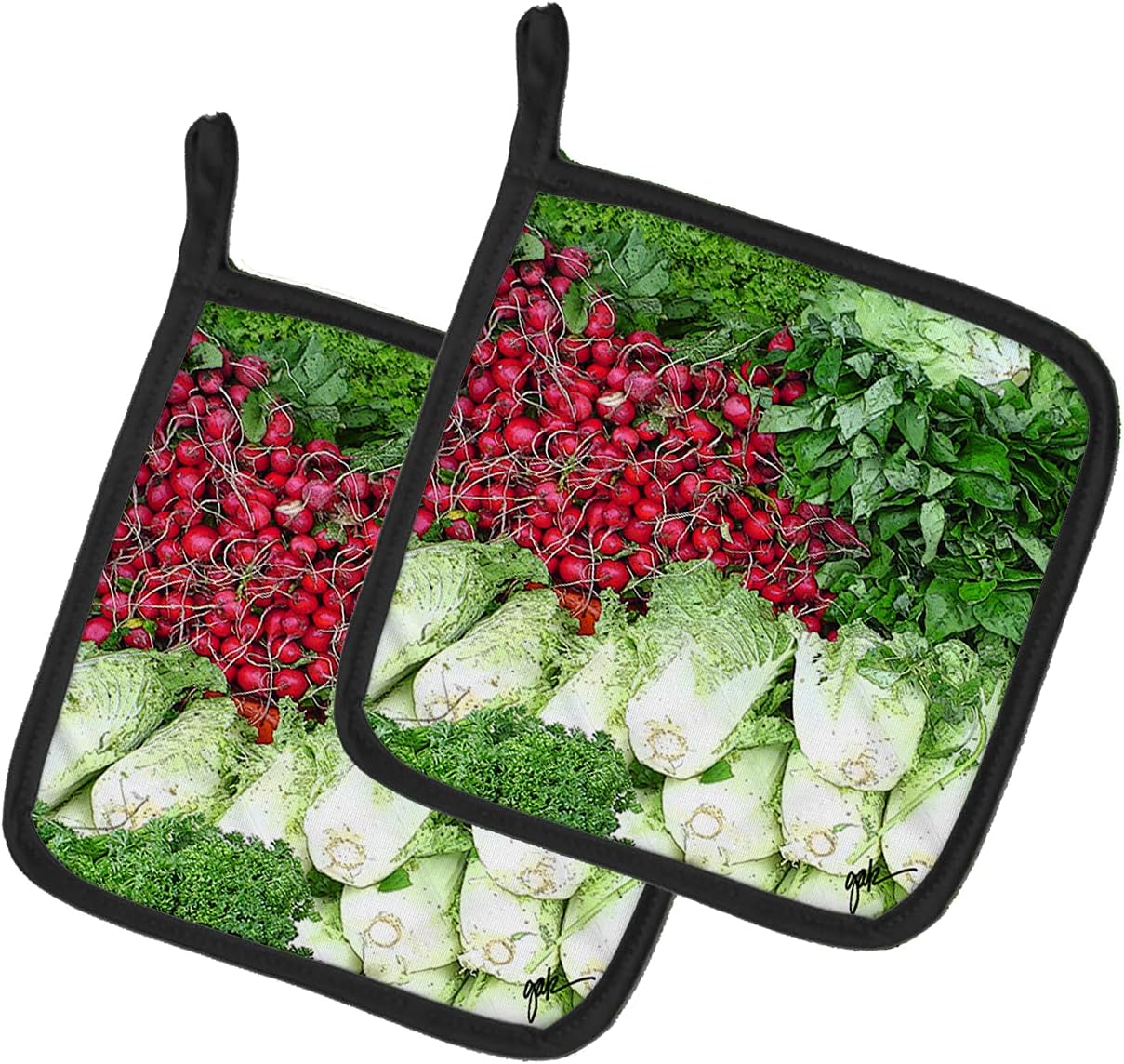 Caroline's Treasures GAK1023PTHD Pair of Pot Holders Kitchen Heat Resistant Pot Holders Sets Oven Hot Pads for Cooking Baking BBQ, 7 1/2 x 7 1/2