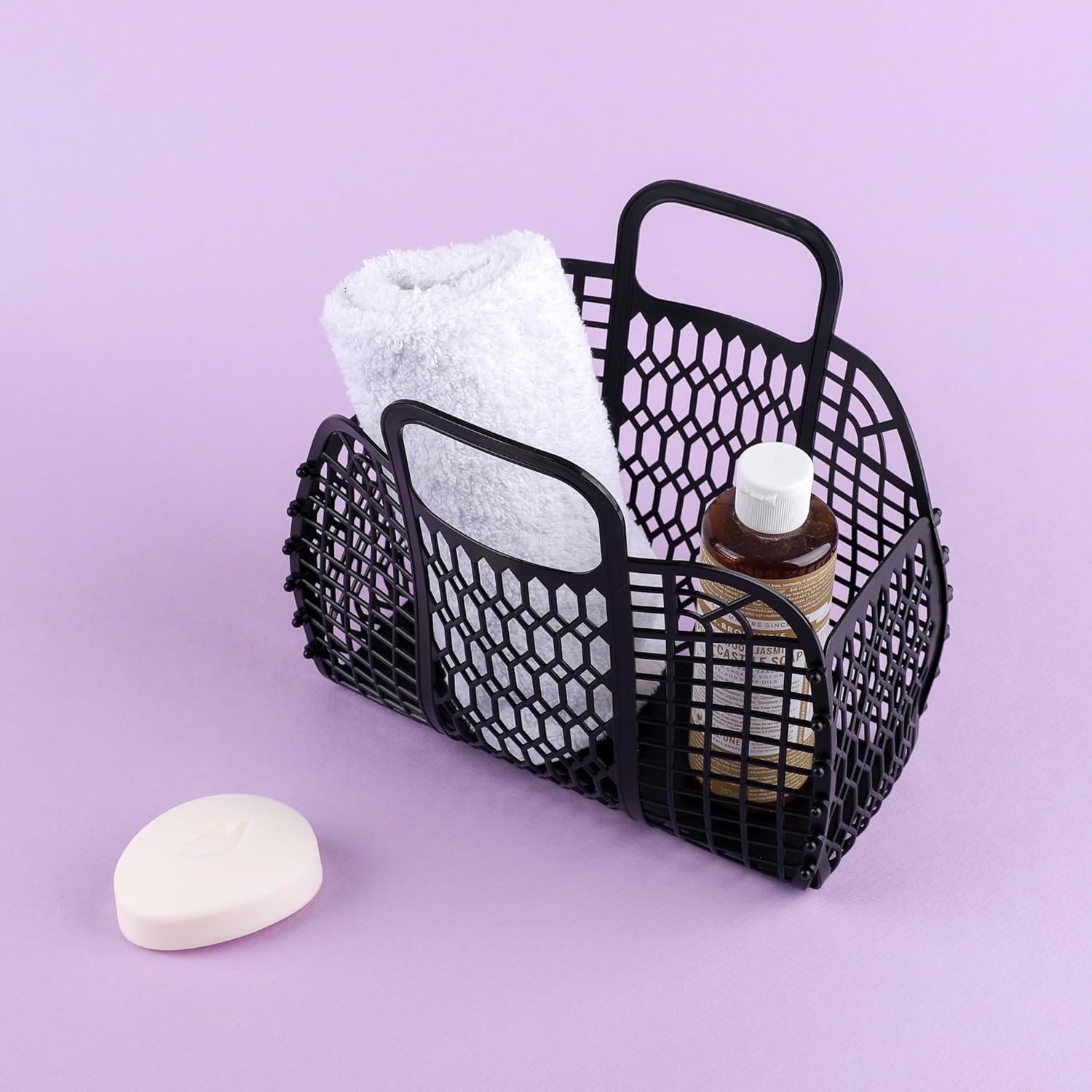 BABANA Jelly Bags - Reusable Gift Basket - Girls Beach Bag - Toddler, Kids Jelly Purse - Halloween, Bridal, Easter Basket (Small) - Black - Image 4