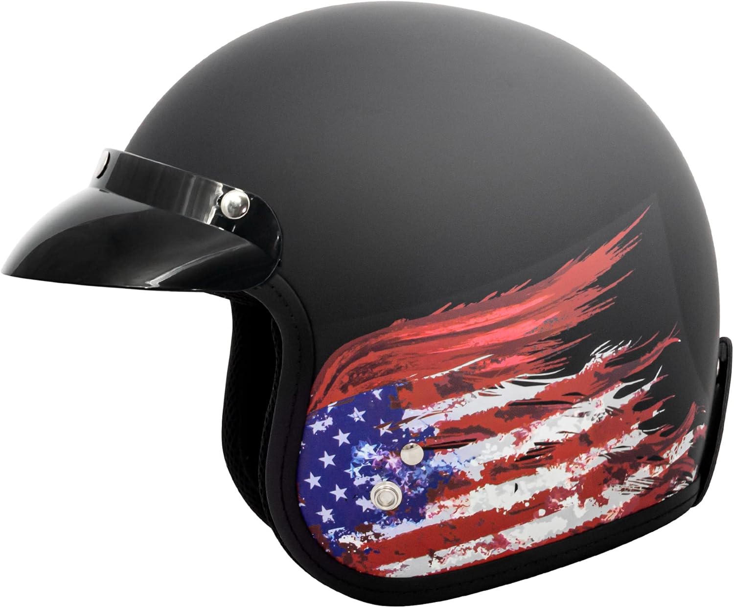VCAN V85C 3/4 Open Face Motorcycle Helmet DOT Approved